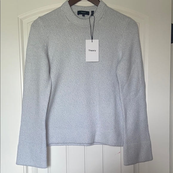 Theory Light Gray Wool Blend Sweater